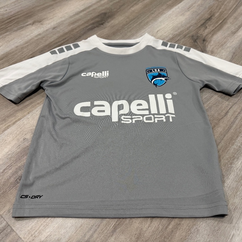 Capelli Sport LSA Soccer Jersey Youth XS Gray Athletic Shirt
